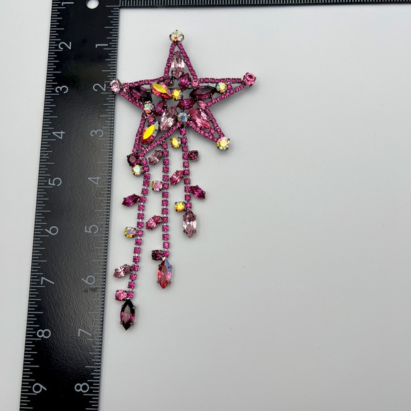 🔶NICKY BUTLER FASHION COLLECTION Multi Crystal Shooting Star Brooch Pin NEW NB - Picture 10 of 11